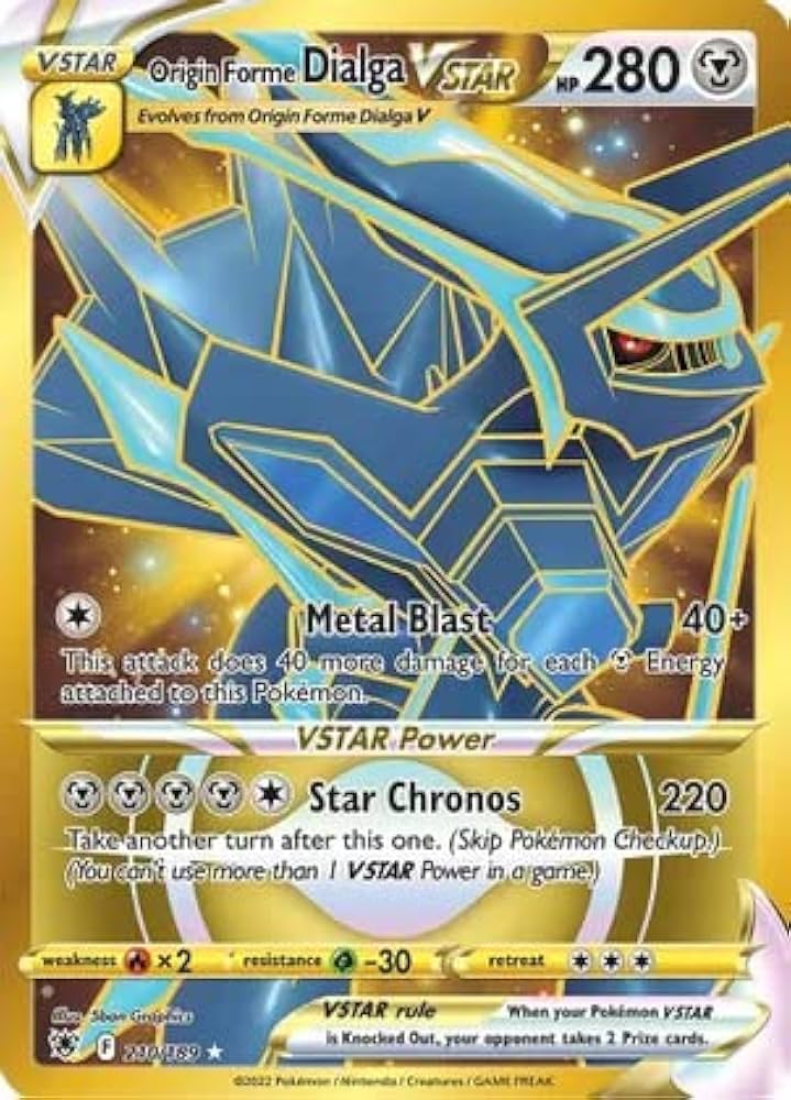Amazon.com: Origin Forme Dialga VSTAR - 210/189 - Gold